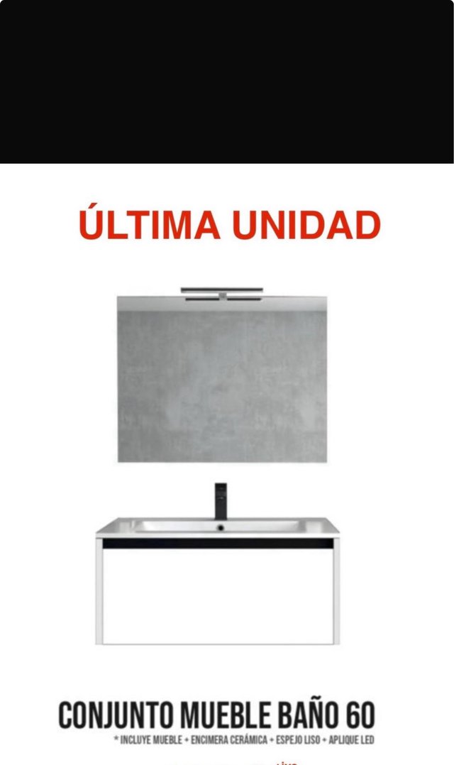 Conjunto mueble de baño 60 cm