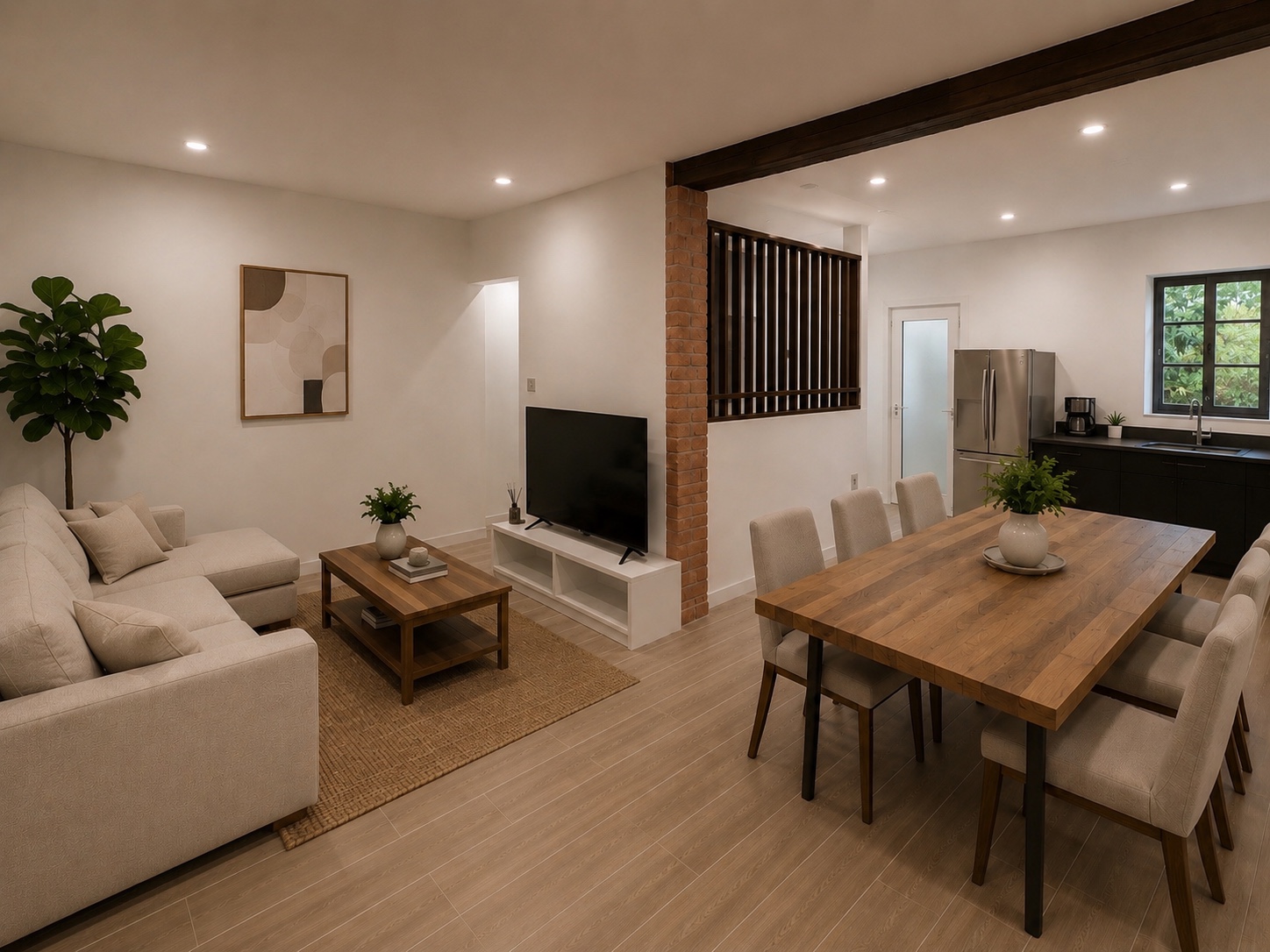 Vista alternativa del salón y comedor · Imagen orientativa