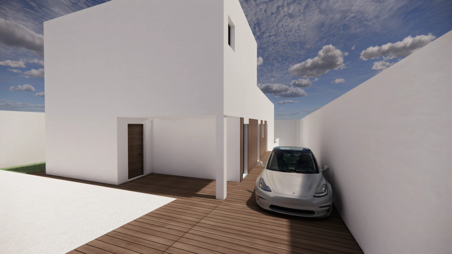 Nou Vendrell · Fachada y acceso · Render del proyecto vendido